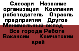 Слесари › Название организации ­ Компания-работодатель › Отрасль предприятия ­ Другое › Минимальный оклад ­ 1 - Все города Работа » Вакансии   . Камчатский край